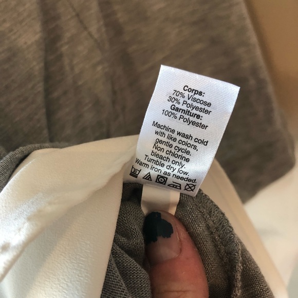 Like new! J. Crew gray and white mock-layered top - Picture 4 of 4